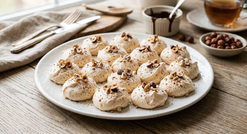 Gluten-Free Hazelnut Meringues — baking recipe, serves 4