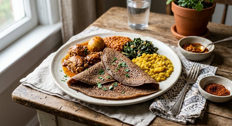 Gluten-Free Injera Style Crepe with Teff — baking recipe, serves 4