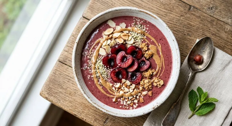 Gluten-Free Cherry Almond Smoothie Bowl