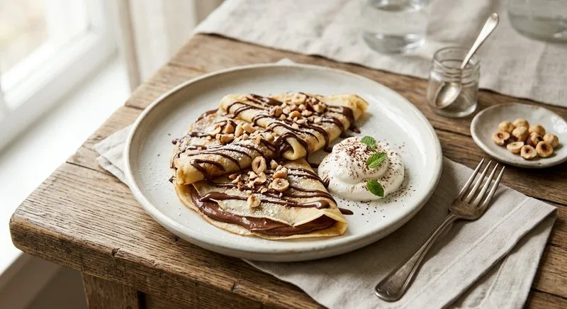 Gluten-Free Chocolate Hazelnut Crepes