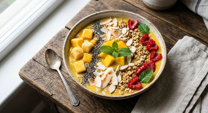 Gluten-Free Mango Turmeric Smoothie Bowl