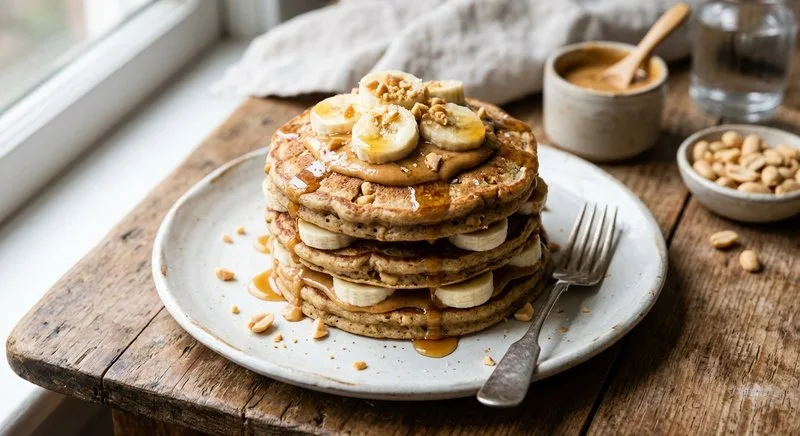 Gluten-Free Peanut Butter Banana Pancakes