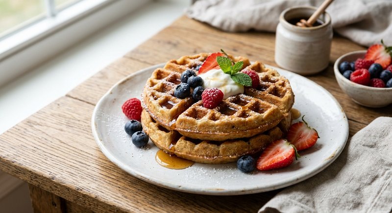 Gluten-Free Protein Waffles — breakfast recipe, serves 4