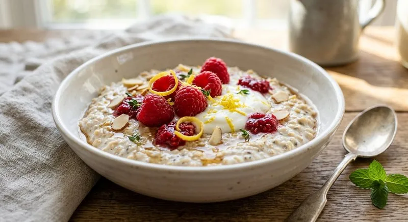 Gluten-Free Raspberry Lemon Overnight Oats
