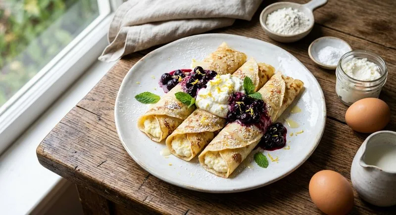 Gluten-Free Ricotta Lemon Crepes