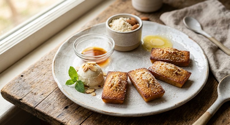 Gluten-Free Financiers with Almond Flour — desserts recipe, serves 4