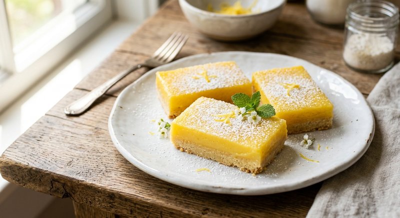 Gluten-Free Lemon Bars — desserts recipe, serves 4