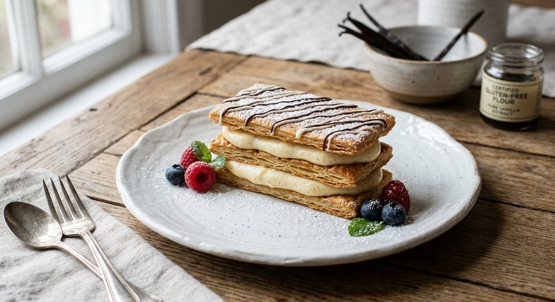 Gluten-Free Mille-Feuille with Pastry — desserts recipe, serves 4