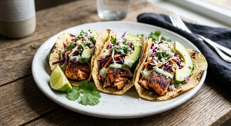 Gluten-Free Blackened Salmon Tacos