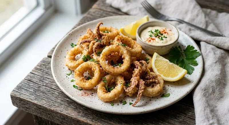Gluten-Free Calamari with Rice Flour Coating