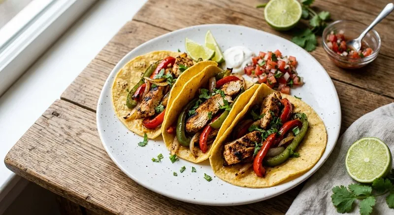 Gluten-Free Chicken Fajitas in Corn Tortillas