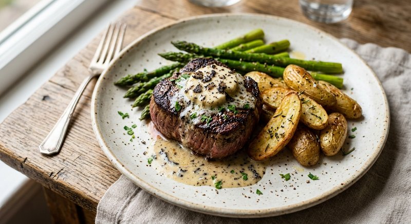 Gluten-Free Filet Mignon with Truffle Butter — dinner recipe, serves 4