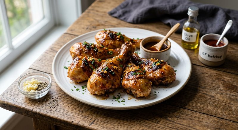 Gluten-Free Honey BBQ Chicken Drumsticks — dinner recipe, serves 4