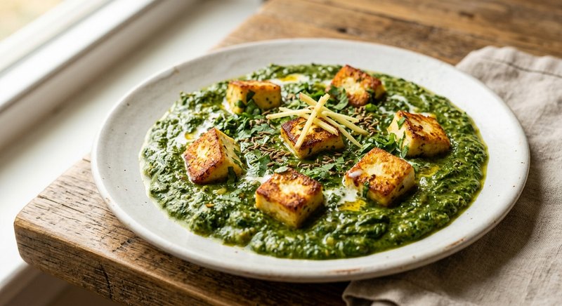 Gluten-Free Indian Saag Paneer — dinner recipe, serves 4