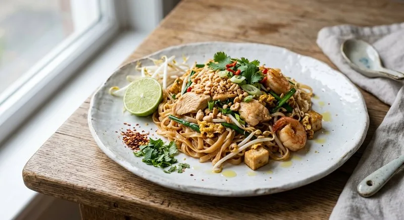 Gluten-Free Pad Thai with Rice Noodles