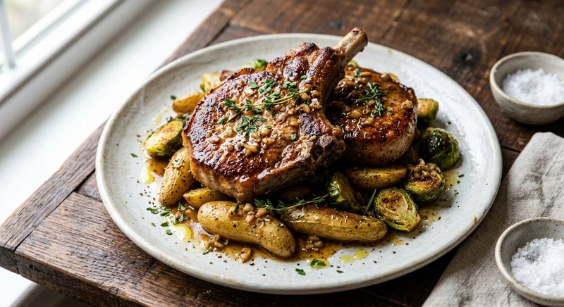 Gluten-Free Pan-Seared Pork Chops — dinner recipe, serves 4