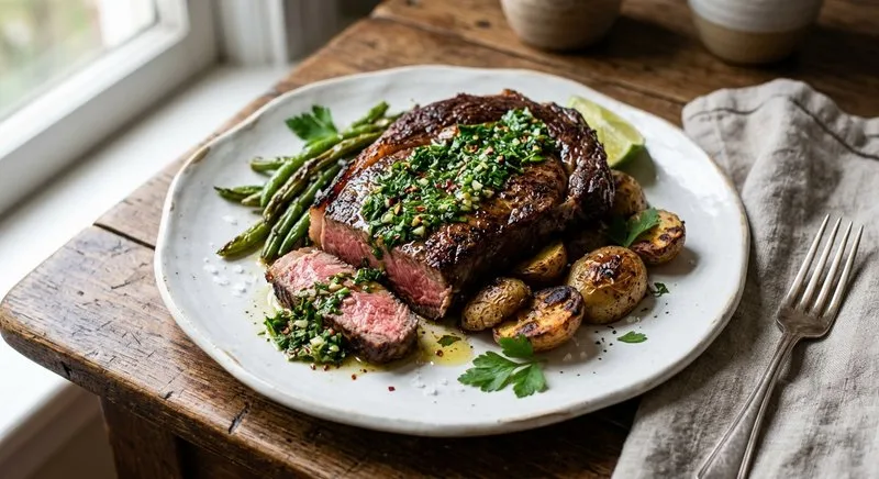 Gluten-Free Ribeye with Chimichurri