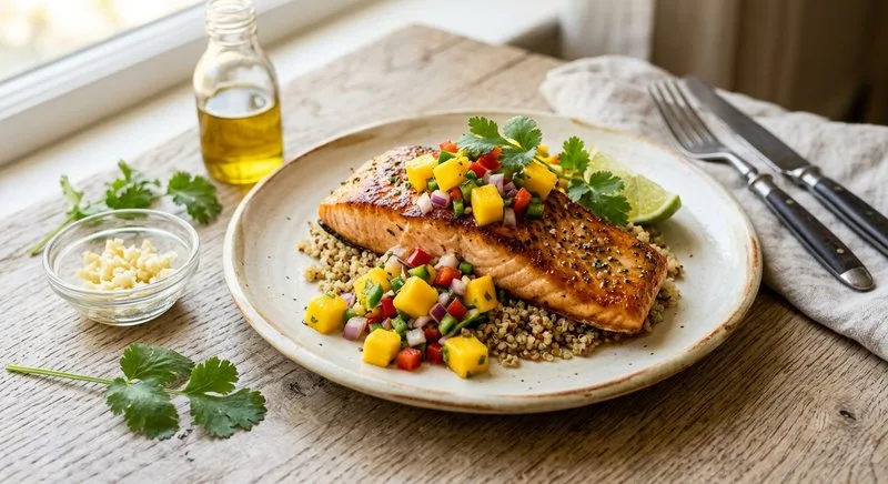 Gluten-Free Salmon with Mango Salsa