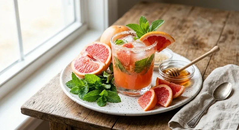 Gluten-Free Grapefruit Mint Juice