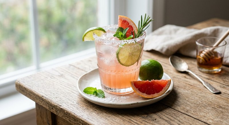 Gluten-Free Paloma Style Mocktail — drinks and smoothies recipe, serves 2