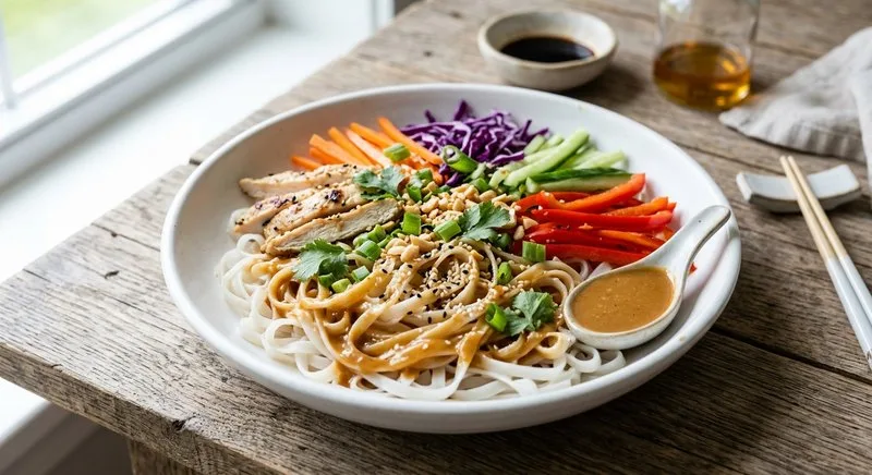 Gluten-Free Cold Sesame Noodle Bowl