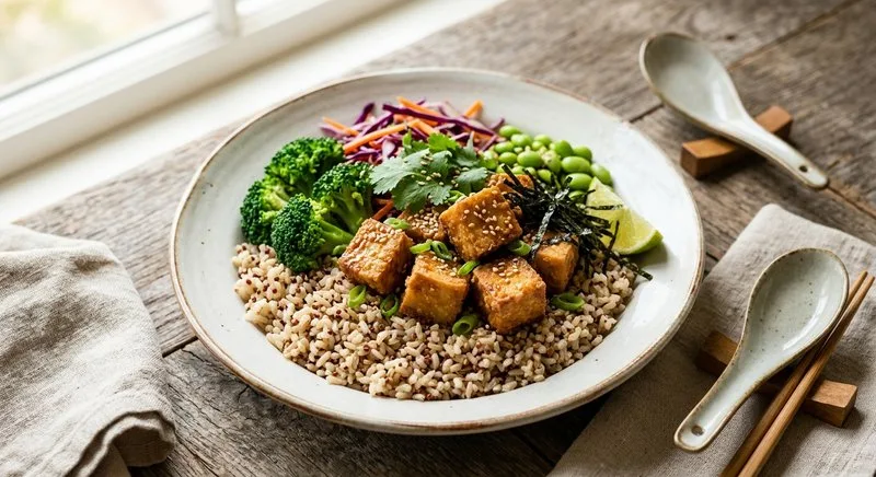Gluten-Free Crispy Tofu Rice Bowl