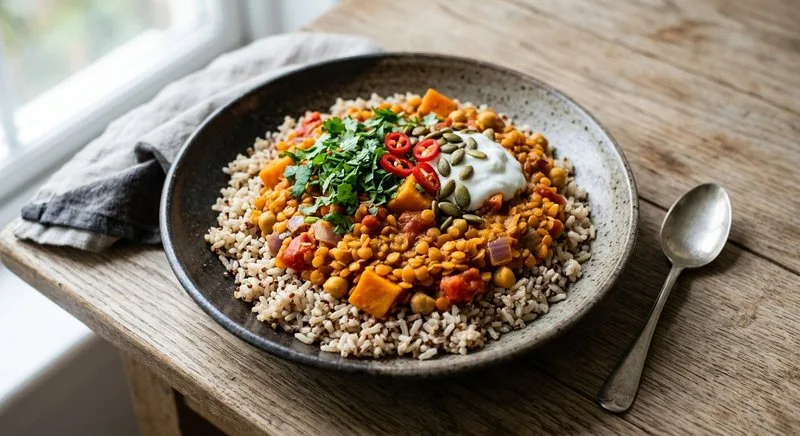 Gluten-Free Curry Lentil Bowl