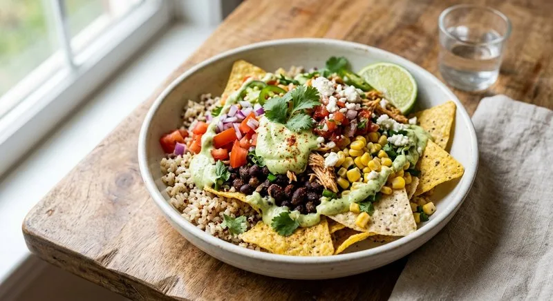 Gluten-Free Loaded Nachos Bowl with Corn Chips