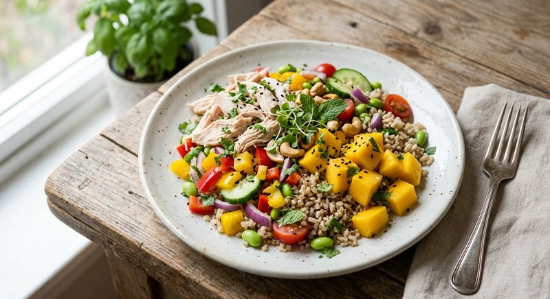 Gluten-Free Mango Chicken Salad — lunch recipe, serves 4