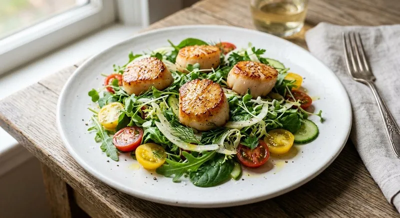 Gluten-Free Pan-Seared Scallop Salad