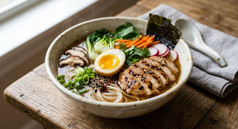 Gluten-Free Ramen Bowl with Rice Noodles — lunch recipe, serves 4