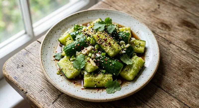 Gluten-Free Smashed Cucumber Salad