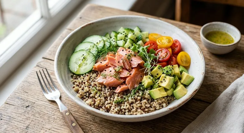 Gluten-Free Smoked Salmon and Cucumber Bowl