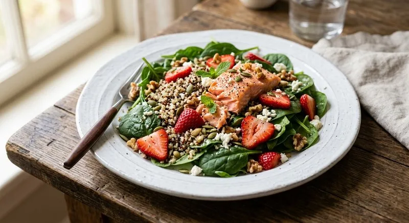 Gluten-Free Spinach Strawberry Salad