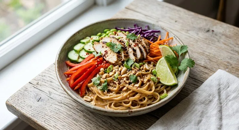 Gluten-Free Thai Peanut Noodle Bowl