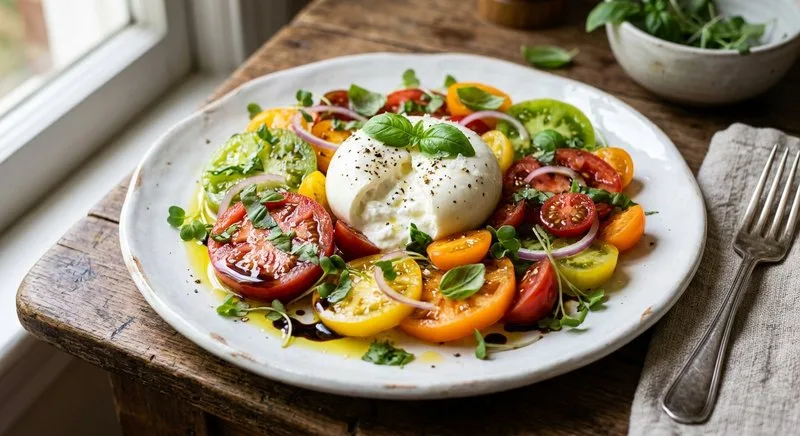Gluten-Free Tomato and Burrata Salad