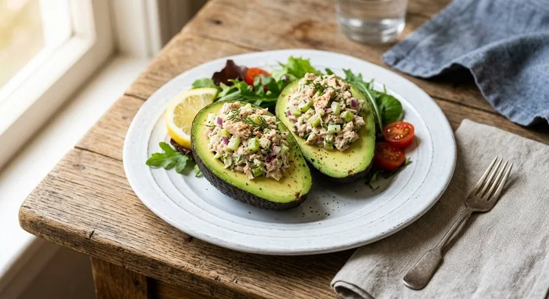 Gluten-Free Tuna Salad Stuffed Avocado