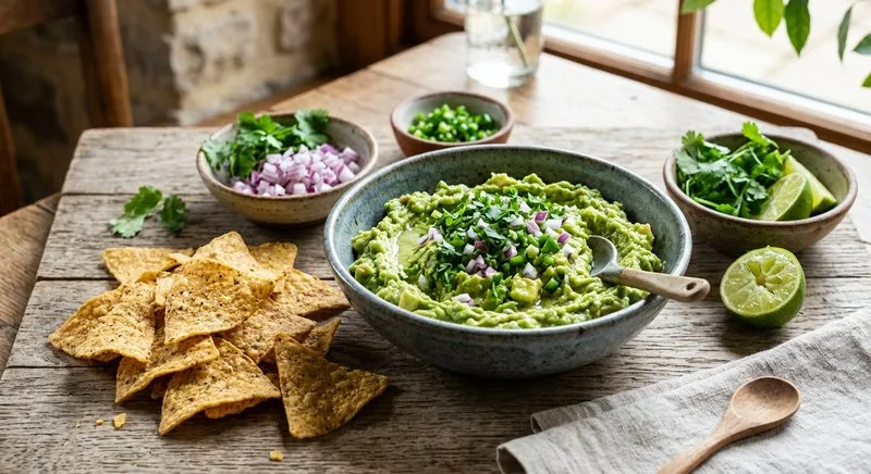 Gluten-Free Guacamole Bar with Corn Chips