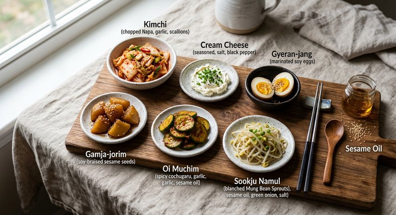 Gluten-Free Korean Banchan Board — party and appetizers recipe, serves 8