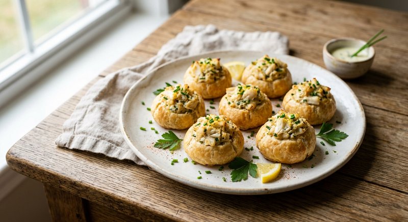 Gluten-Free Mini Crab Puffs — party and appetizers recipe, serves 8