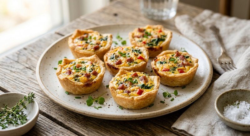 Gluten-Free Mini Quiches in GF Crust — party and appetizers recipe, serves 8