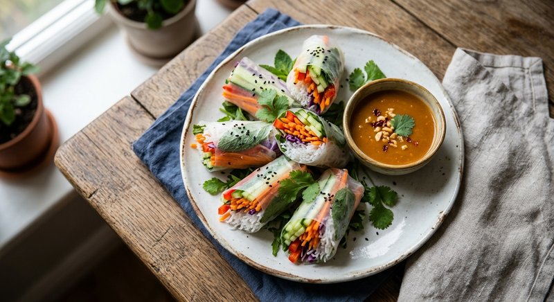 Gluten-Free Rice Paper Spring Rolls — party and appetizers recipe, serves 8
