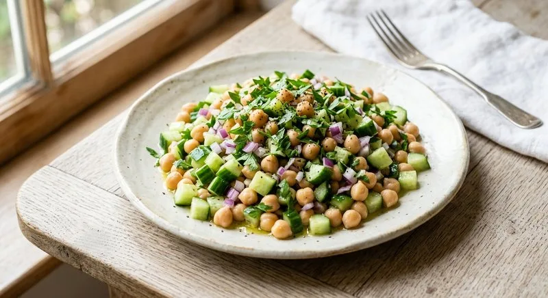 Gluten-Free Chickpea and Cucumber Salad