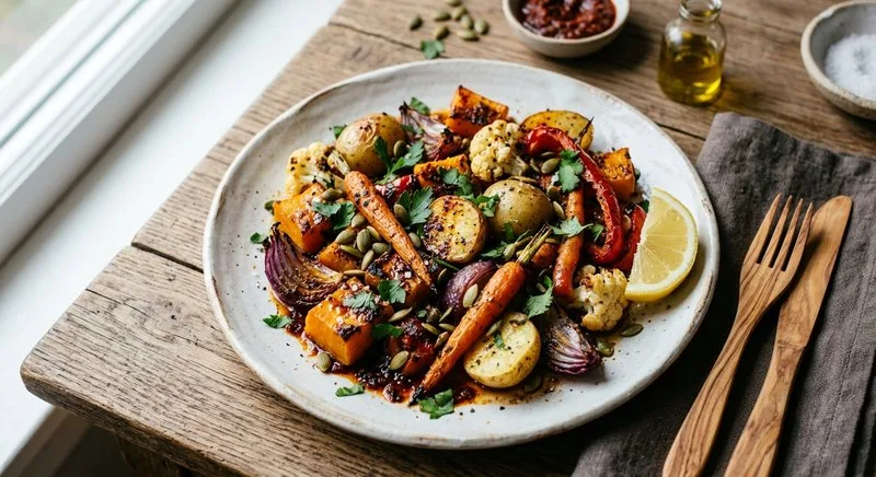 Gluten-Free Harissa Roasted Vegetables
