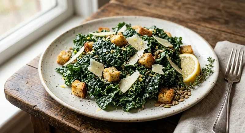 Gluten-Free Kale Caesar Salad