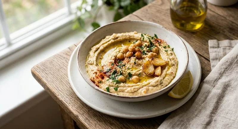 Gluten-Free Roasted Garlic Hummus Side