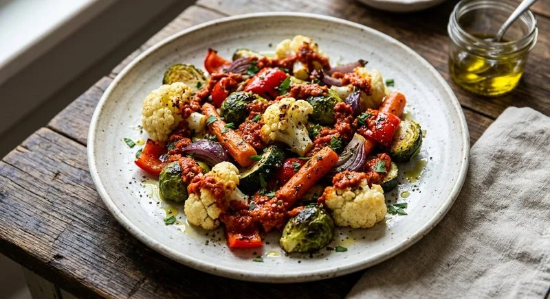 Gluten-Free Romesco Roasted Vegetables