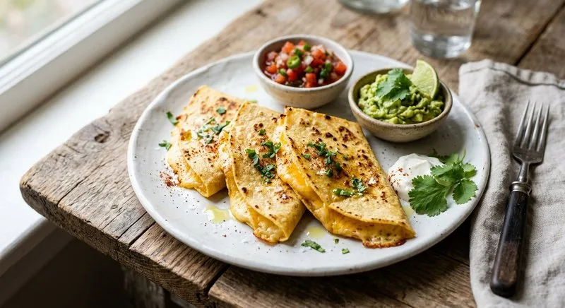 Gluten-Free Cheese Quesadilla with Corn Tortilla