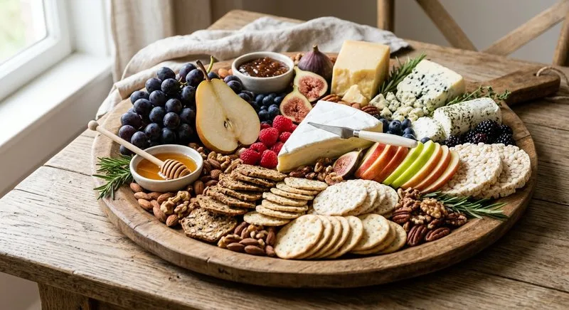 Gluten-Free Fruit and Cheese Board