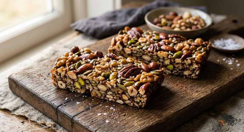 Gluten-Free Mixed Nut Bars — snacks recipe, serves 4